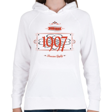 PRINTFASHION since-1997-red-black - Női kapucnis pulóver - Fehér