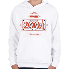 PRINTFASHION since-2004-red-black - Gyerek kapucnis pulóver - Fehér