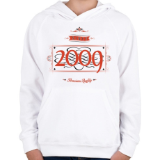 PRINTFASHION since-2009-red-black - Gyerek kapucnis pulóver - Fehér