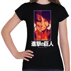 PRINTFASHION Singeki no kjodzsin character - Női póló - Fekete