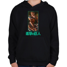 PRINTFASHION Singeki no kjodzsin - Gyerek kapucnis pulóver - Fekete gyerek pulóver, kardigán