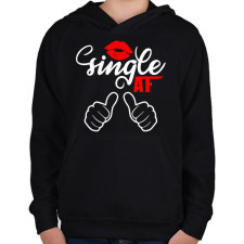 PRINTFASHION Single AF - Gyerek kapucnis pulóver - Fekete gyerek pulóver, kardigán