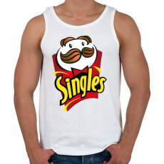 PRINTFASHION Singles - szinglik - Pringles paródia - Férfi atléta - Fehér