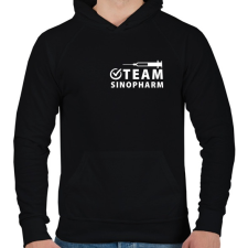 PRINTFASHION Sinopharm Team - Férfi kapucnis pulóver - Fekete férfi pulóver, kardigán