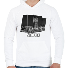 PRINTFASHION Siófok (GTA stílus) - Férfi kapucnis pulóver - Fehér férfi pulóver, kardigán