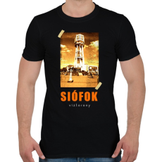 PRINTFASHION siófok-víztorony - Férfi póló - Fekete