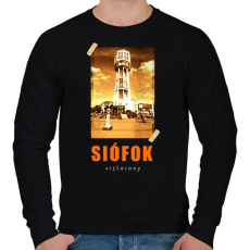 PRINTFASHION siófok-víztorony - Férfi pulóver - Fekete