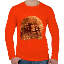 PRINTFASHION Sírok a holdfényben - Férfi hosszú ujjú póló - Narancs férfi póló