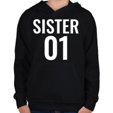 PRINTFASHION SISTER 01 - Gyerek kapucnis pulóver - Fekete gyerek pulóver, kardigán