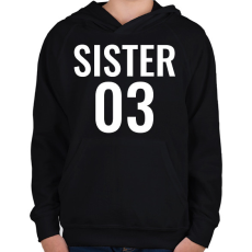 PRINTFASHION SISTER 03 - Gyerek kapucnis pulóver - Fekete