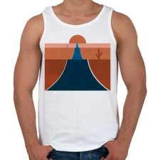 PRINTFASHION Sivatag 4 - Férfi atléta - Fehér atléta, trikó