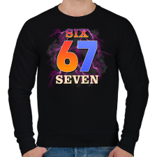 PRINTFASHION six seven 67 - Férfi pulóver - Fekete férfi pulóver, kardigán