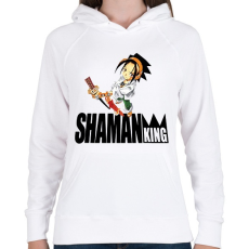 PRINTFASHION SK Yoh Asakura - Női kapucnis pulóver - Fehér