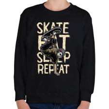 PRINTFASHION Skate Eat Sleep Repeat - Gyerek pulóver - Fekete gyerek pulóver, kardigán