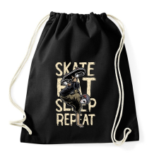 PRINTFASHION Skate Eat Sleep Repeat - Sportzsák, Tornazsák - Fekete tornazsák