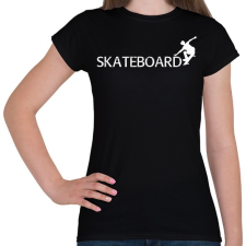 PRINTFASHION Skateboard  - Női póló - Fekete női póló