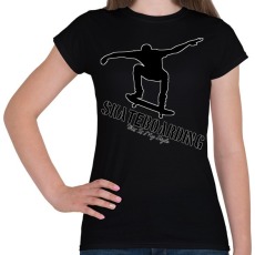PRINTFASHION Skatedoarding - Női póló - Fekete