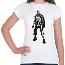 PRINTFASHION Skeleton skin Fortnite - Női póló - Fehér női póló