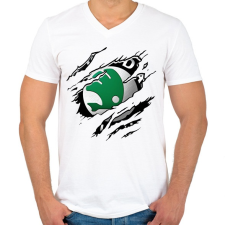 PRINTFASHION Skoda - Férfi V-nyakú póló - Fehér férfi póló