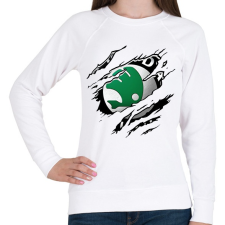 PRINTFASHION Skoda - Női pulóver - Fehér női pulóver, kardigán