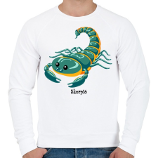 PRINTFASHION Skorpió - Férfi pulóver - Fehér férfi pulóver, kardigán