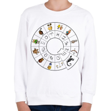 PRINTFASHION Skorpió - Gyerek pulóver - Fehér