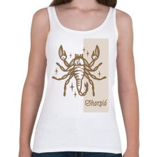PRINTFASHION Skorpió horoszkóp - Női atléta - Fehér női trikó