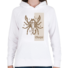 PRINTFASHION Skorpió horoszkóp - Női kapucnis pulóver - Fehér