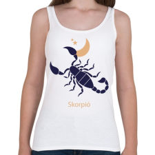 PRINTFASHION Skorpió minta - Női atléta - Fehér női trikó