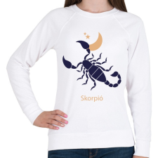 PRINTFASHION Skorpió minta - Női pulóver - Fehér női pulóver, kardigán