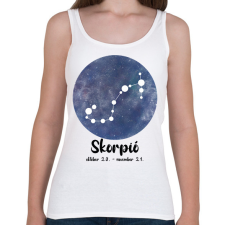 PRINTFASHION Skorpió - Női atléta - Fehér női trikó