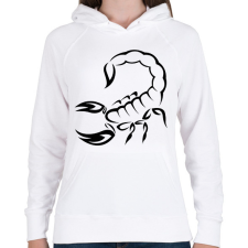 PRINTFASHION Skorpió  - Női kapucnis pulóver - Fehér női pulóver, kardigán