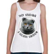 PRINTFASHION Skót lógófülű - Legjobb barát - Női atléta - Fehér