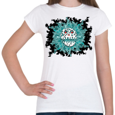 PRINTFASHION skull3dnavy - Női póló - Fehér női póló