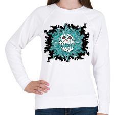 PRINTFASHION skull3dnavy - Női pulóver - Fehér női pulóver, kardigán