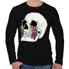 PRINTFASHION Skull cry - Férfi hosszú ujjú póló - Fekete férfi póló