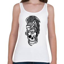 PRINTFASHION Skull&Eagle - Női atléta - Fehér női trikó