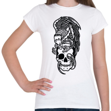PRINTFASHION Skull&Eagle - Női póló - Fehér