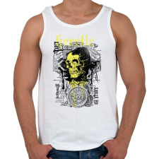 PRINTFASHION skull - Férfi atléta - Fehér atléta, trikó