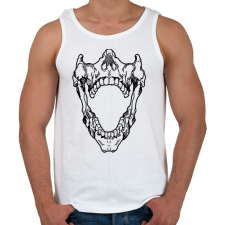 PRINTFASHION Skull - Férfi atléta - Fehér atléta, trikó