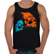 PRINTFASHION Skull - Férfi atléta - Fekete atléta, trikó