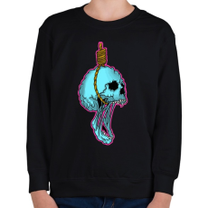 PRINTFASHION Skull hang - Gyerek pulóver - Fekete