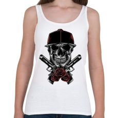 PRINTFASHION Skull - Női atléta - Fehér