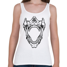 PRINTFASHION Skull - Női atléta - Fehér női trikó