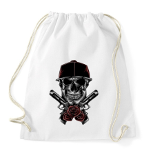 PRINTFASHION Skull - Sportzsák, Tornazsák - Fehér tornazsák