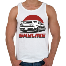 PRINTFASHION Skyline - Férfi atléta - Fehér