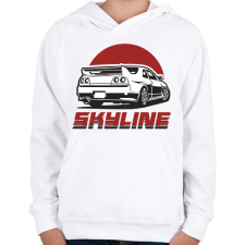 PRINTFASHION Skyline - Gyerek kapucnis pulóver - Fehér gyerek pulóver, kardigán