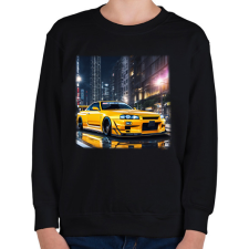 PRINTFASHION skyline - Gyerek pulóver - Fekete gyerek pulóver, kardigán