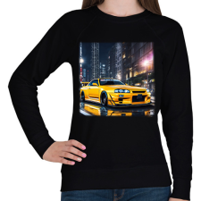 PRINTFASHION skyline - Női pulóver - Fekete női pulóver, kardigán