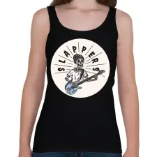 PRINTFASHION Slappers - Gitáros minta - Női atléta - Fekete női trikó
